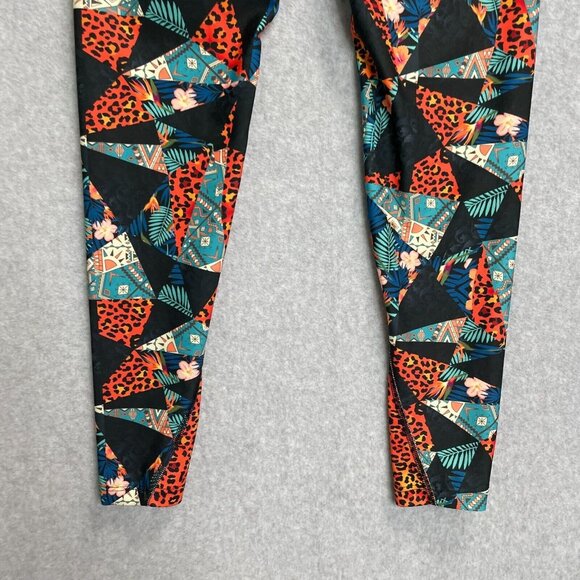 We Are Handsome Leggings Womens Large Tropical Animal Print Cheetah Geometric - Picture 9 of 15